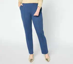 BEAUTIFUL by Lawrence Zarian Petite Pull-On Pinstripe Pants