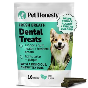 Pet Honesty Fresh Breath Dental Treat Sticks for Dogs Mint 16 Ct Pouch Supports Gum Health Reduces Plaque Tartar Natural Ingredients Pet Honesty Fresh Breath Dental Treat Sticks for Dogs Mint 16 Ct Pouch Supports Gum Health Reduces Plaque Tartar Natural Ingredients