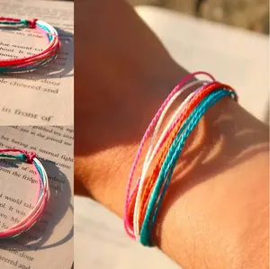 Carnivale Adjustable Wax String Bracelet