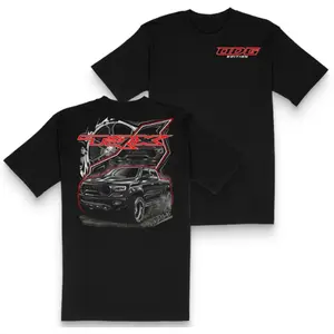 Ondgas TRX Car Lover 2 Sided T-shirt Black Cotton For Men & Women, Graphic Tee, Top Menswear