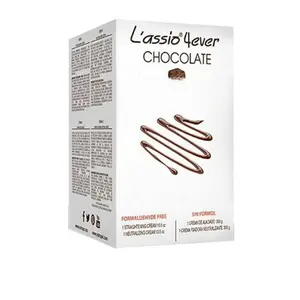 L'assio4ever Chocolate Hair Straightener Kit - 6 Months Alacado - Natural Formula with Cocoa Extract & Wheat Germ Oil - Formaldehyde-Free - Long Lasting Straightening Effects Haircare