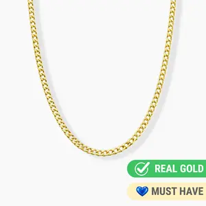 10K YELLOW GOLD CUBAN CHAIN 2MM