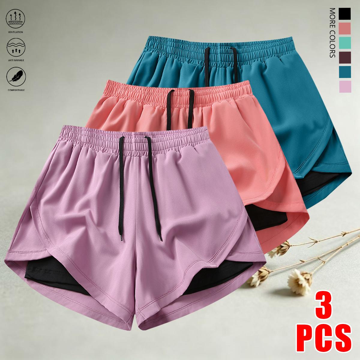 High-stretch, quick-dry, breathable women’s athletic shorts that prevent exposure—ideal for running, fitness, yoga training, and casual wear; versatile shorts available in multiple colors.