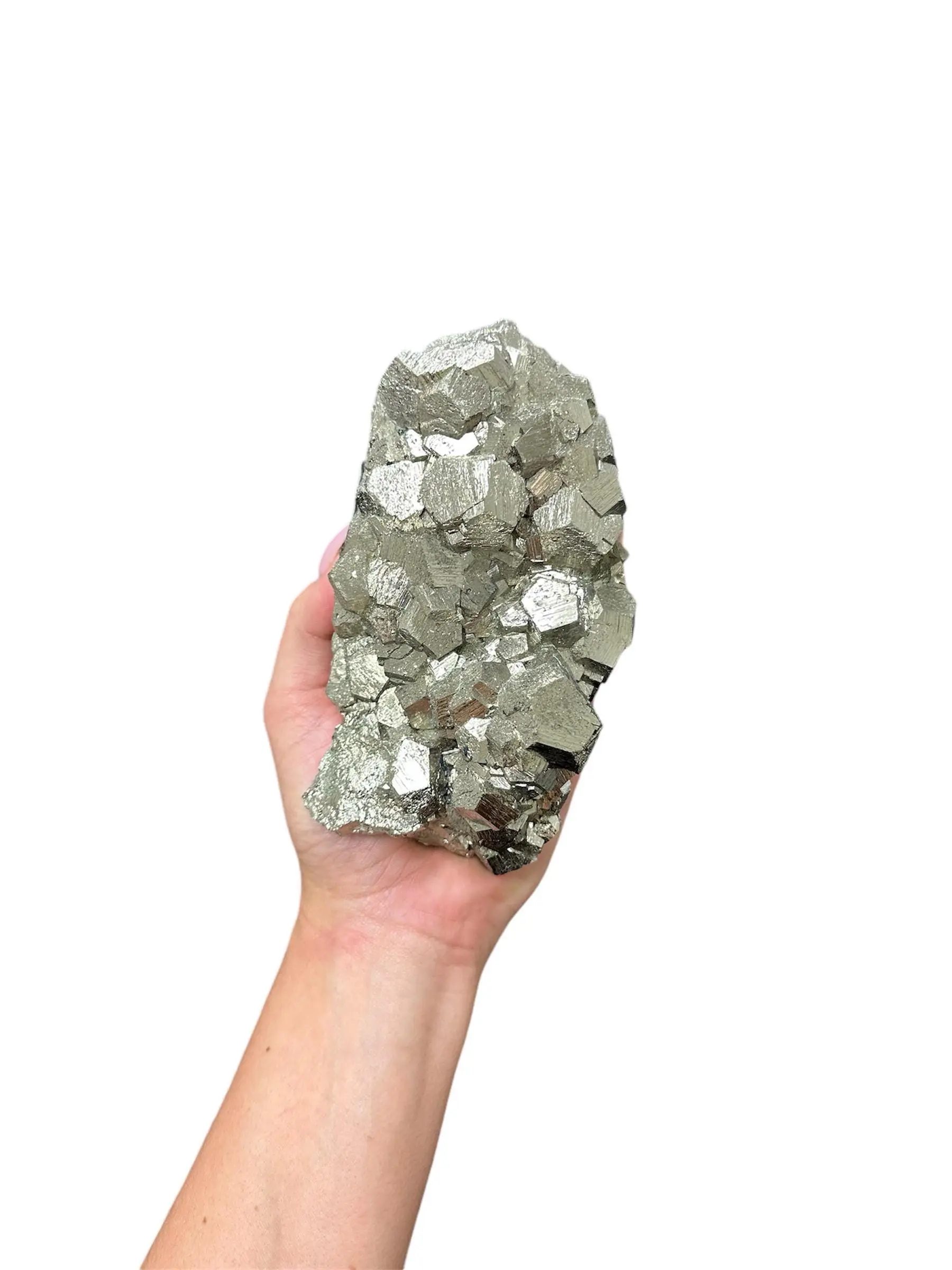 New Pocket Peruvian Pyrite | Large Crystal | Rare Texture | Striated Gold