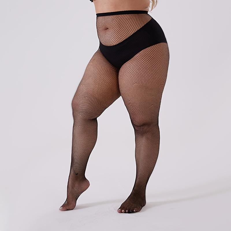 1/4-Pack Women's Plus Size Fishnet Tights Stylish Openwork Mesh Stockings SetEveryday Spring Wear Pantyhose