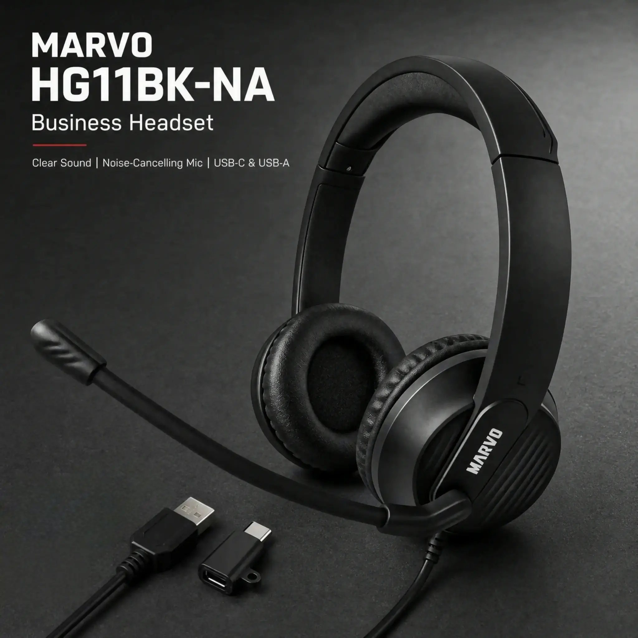 Over-ear headset with microphone, suitable for PC; wired headset, suitable for call centers and office environments; USB-A/Type-C ports, compatible with computers, laptops, and desktops,back to school,back to school haul