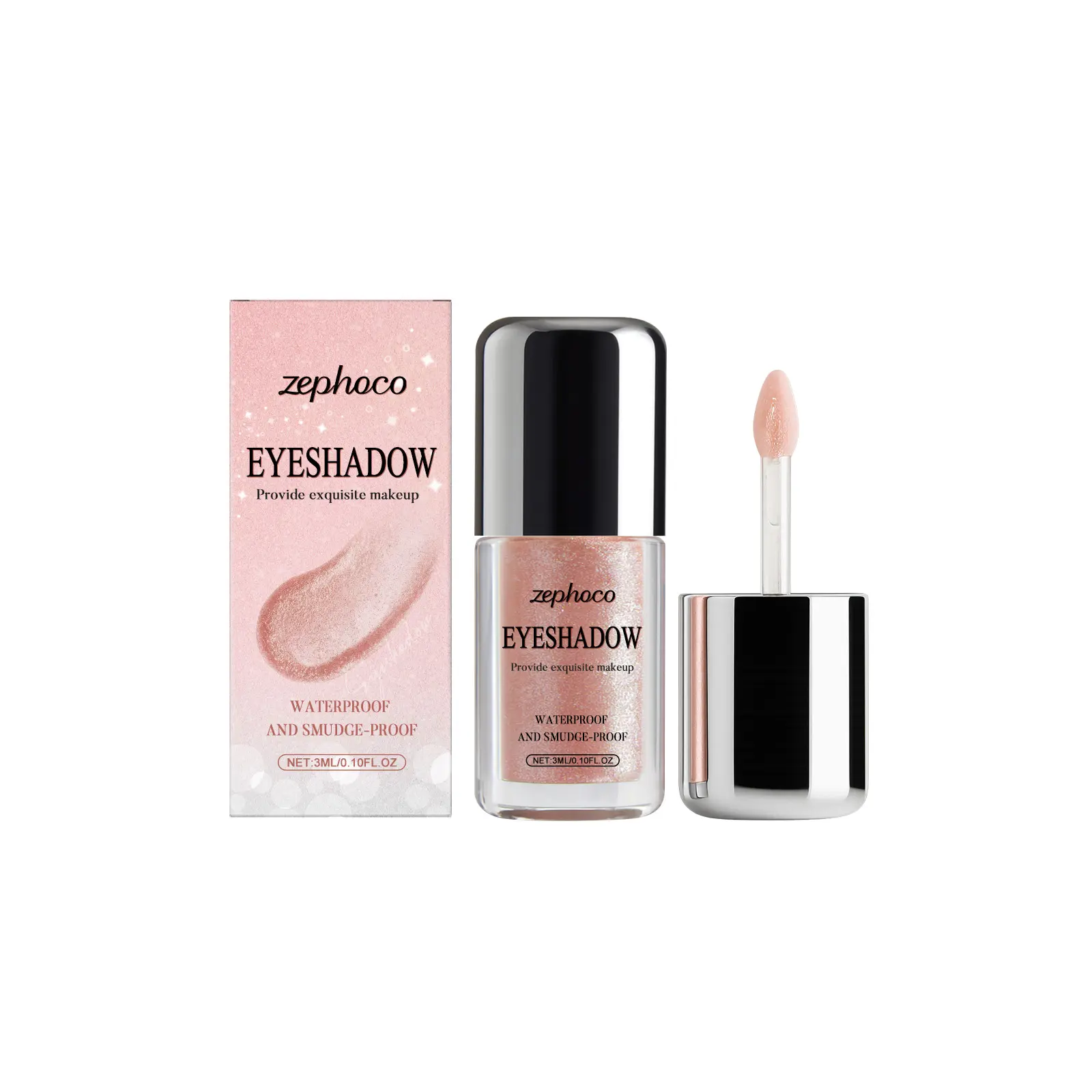 Pearl Shimmer Liquid Eyeshadow, Waterproof & Smudge-Proof Eye Tint, Long-Lasting Glitter Cosmetic for Lids, Quick-Dry, Compact 3ml, Lid, Lightweight