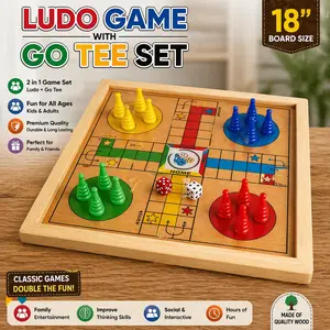 Ludo Game with Go Tee Set Family Board Game