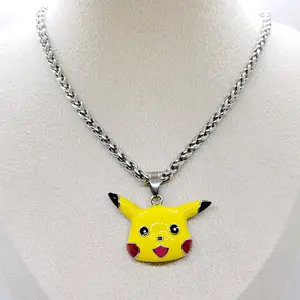 Pikachu Necklace,  stainless steel silver