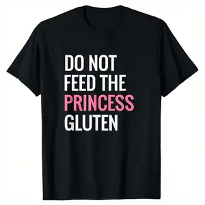 Funny Gluten Free Design Gluten Free Princess Designs T-Shirt Unisex 100% Cotton