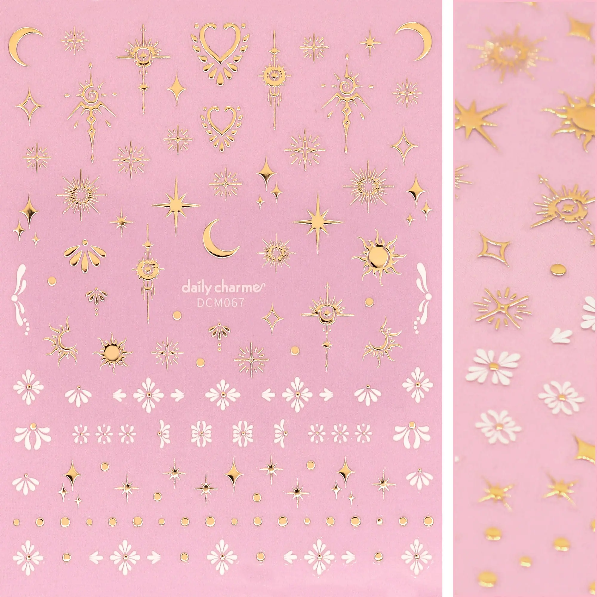 3D Embossed Nail Art Sticker/ Celestial Element