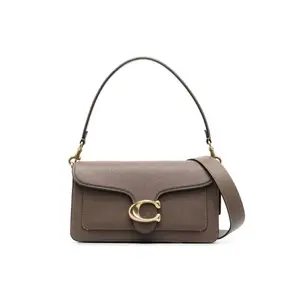COACH Tabby 26 Snap Closure Polished Leather Handbag and Shoulder Bag for Women in Deep Brown