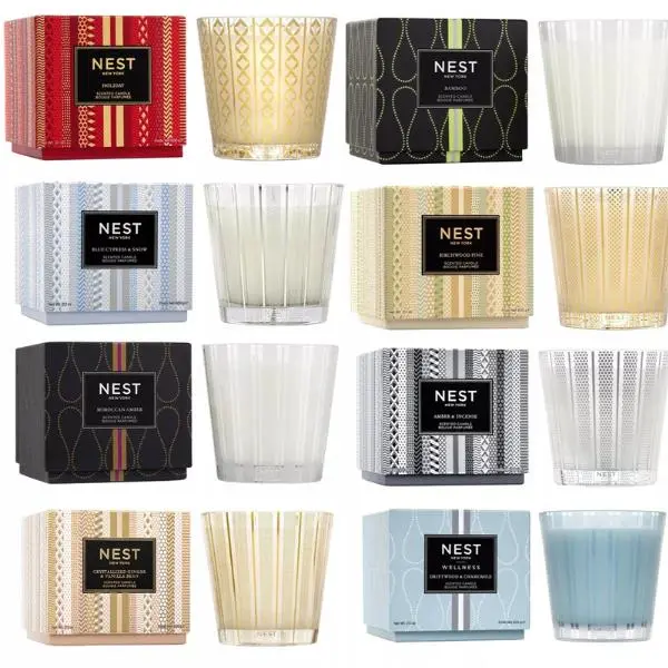 Nest New York Holiday Scented Candle 21.2oz | 3 Wick Nest Candle Non Toxic & Fresh | Enhance Relaxtion,Romance and Fragrance Glass Scented | Gift Valentine
