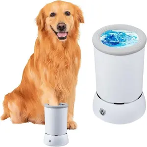 Dog Foot Cleaner, Electric Dog Paw Cleaner and Massager, Portable USB Rechargeable Paw Washing Cup, Automatic Foot Cleaning Machine for Small to Medium Dogs