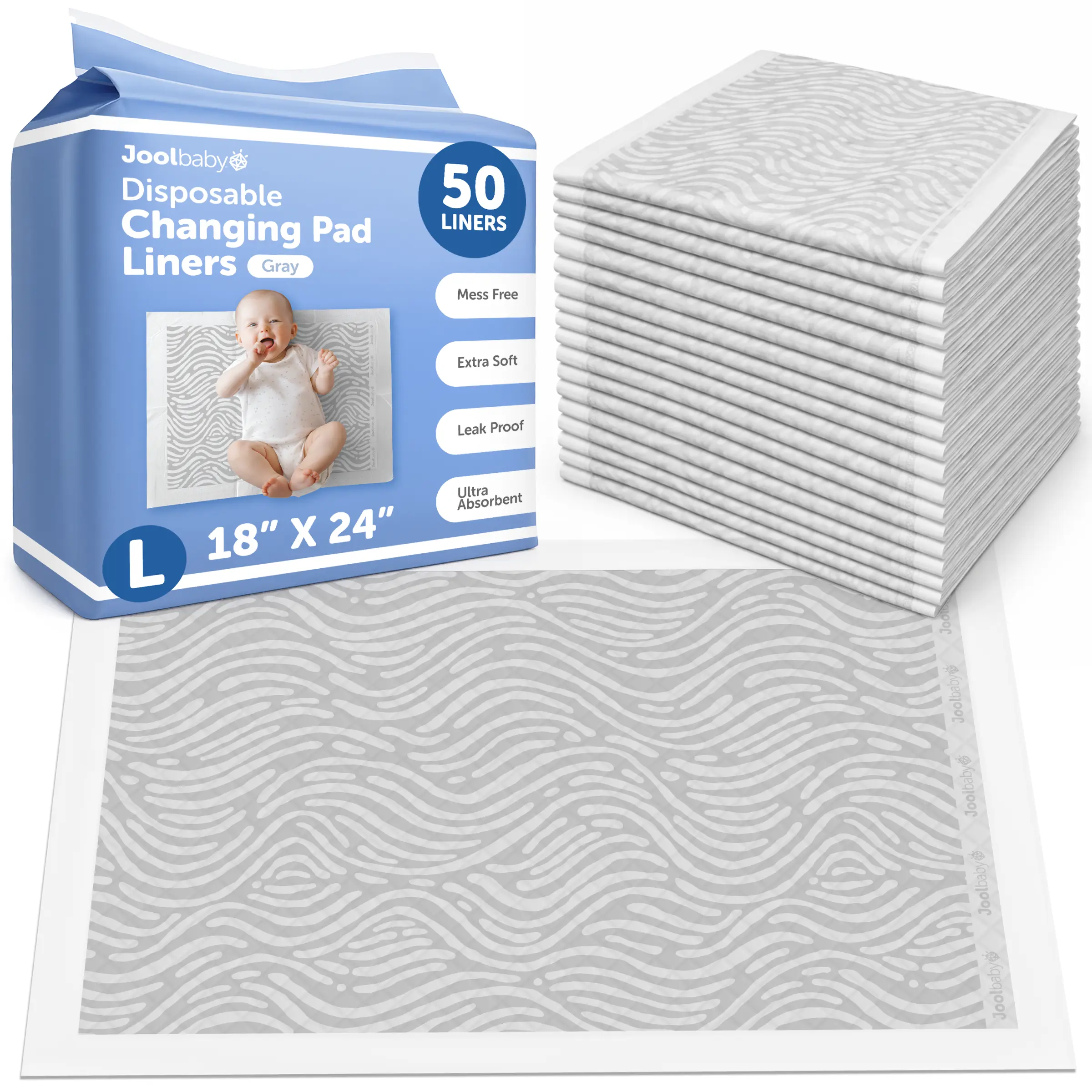 Jool Baby Disposable Changing Pad Liners (50 Count)