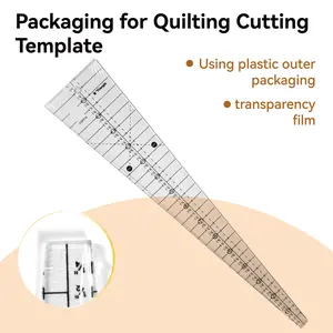 Triangle Quilting Tool, Sewing Ruler Cutting Guide, Precise Fabric Cutting, Suitable for Sewing and Patchwork Projects, DIY Crafts