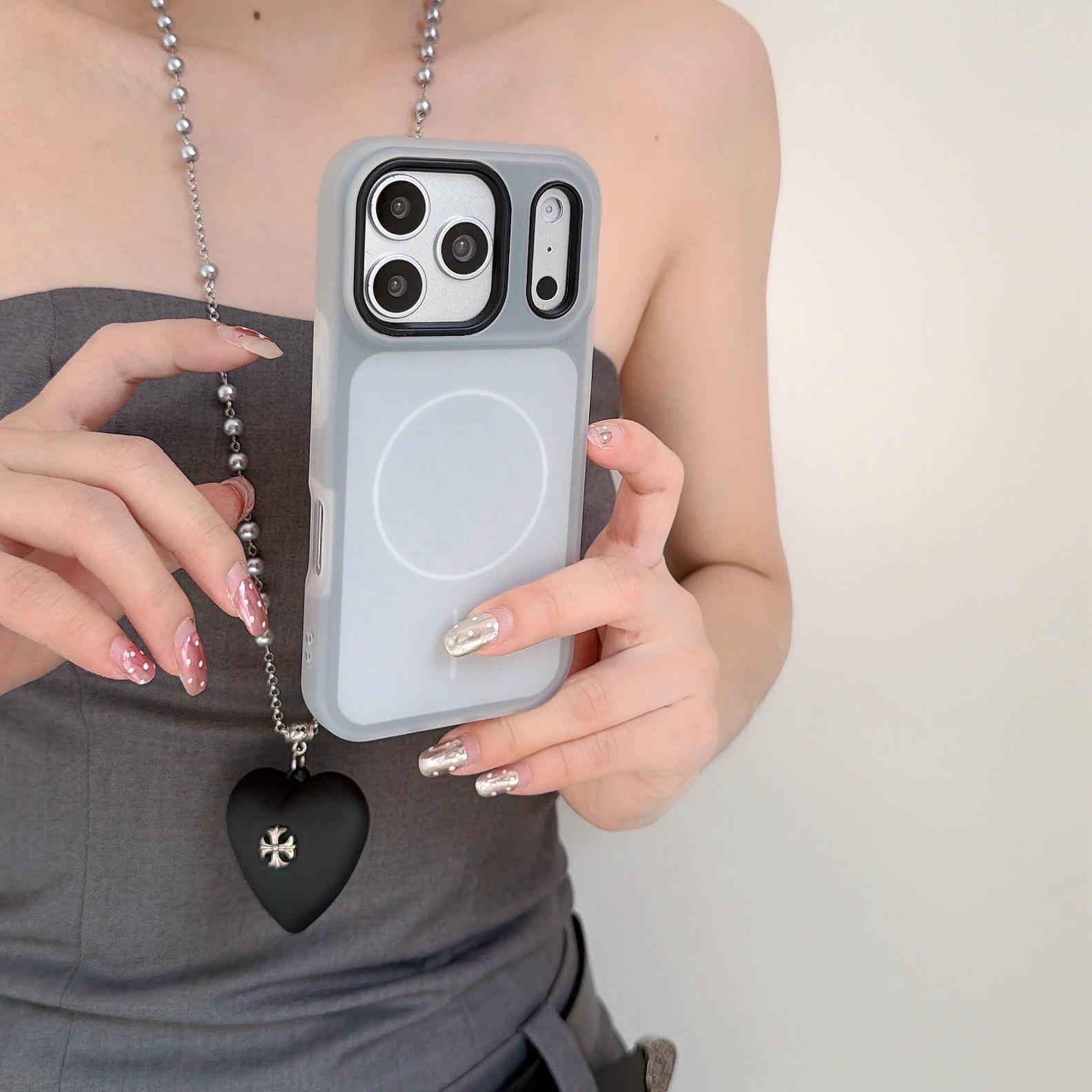 For iPhone 17 16 15 14 13 Pro Max 2 In 1 Dual Layer Magnetic Phone Case, Jelly Soft Silicone Candy Color Block PC Hybrid Shockproof Bumper Cover Compatible With Magsafe Wireless Charging