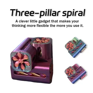 Home Three-Pillar Spiral Stress Relief Figurine | Mortise and Tenon Structure – A Must-Have for Work Breaks – A Fun and Practical Home Accessory