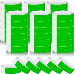 600 Packs Paper Wristbands for Events Neon Party Wristbands Colored  Paper Club Arm Bands Lightweight  for Concert Bar Entrance Admission(Green)
