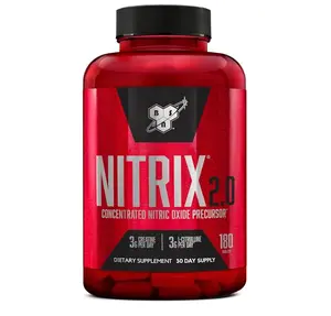 BSN NITRIX 2.0 90 Tablets Workout Supplement Nitric Oxide Precursors, 3g Creatine, 3g L Citrulline, L-Citrulline, Supports Workout Performance, Pumps, Muscle Recovery and Endurance 30 Servings