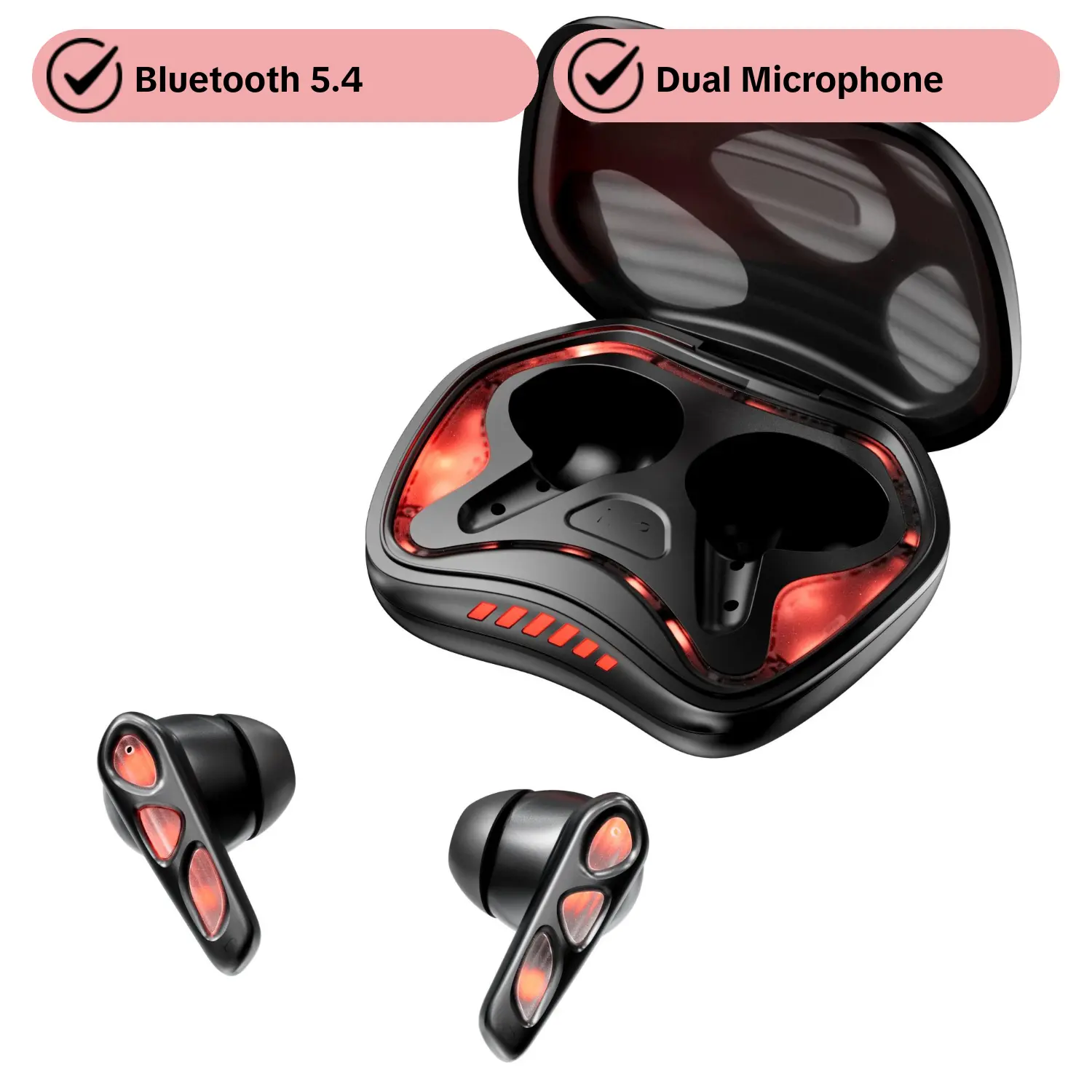 Yx36 Gaming TWS Earbuds, In-Ear Headphones with Active Noise Cancellation, Dual Mic ENC, Bluetooth 5.4 and LED Display for Music & Outdoor Use, Enc And Anc, Daily Outdoor Use, Audio