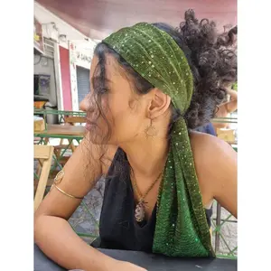 1pc New Head Wrap Sarong European And American Style Sequins Cross-Border Headscarf Cover Head Autumn Shawl Silk Scarf