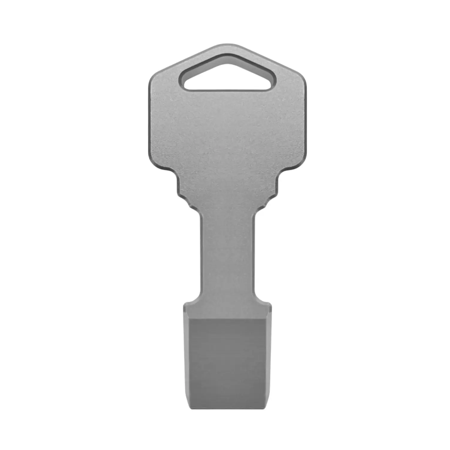 Gun Gray Sturdy CNC Machined Aluminum Alloy Pry Bar Keychain - 0.23in Thickness, 1.65in Length, Corrosion Resistant Multi-Function Slim EDC Tool for Everyday Carry, Party Gift