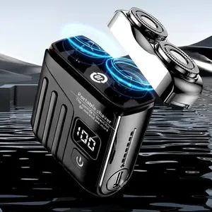 Smart Mini Electric Razor, Upgrade Magnetic Dual Blade Men's Shaver, Compact Powerful USB Rechargeable Travel Shaver for Car Office Home Use
