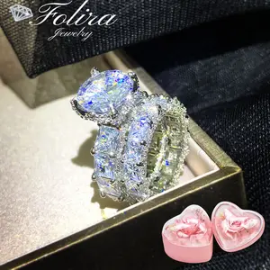 oversized Rings Cubic Zirconia Love Ring | Stackable Rings for Women Jewelry Bridal