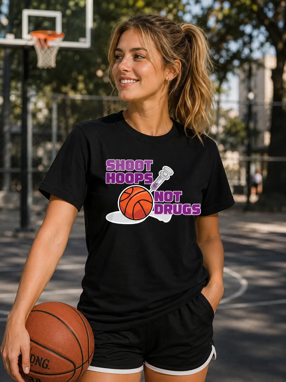 Epic Adult/Youth Shoot Hoops Cotton Graphic T-Shirts, Basketball Graphic Tee, Hoops Fan Shirt, Basketball Player Apparel, Sports Practice Shirt, Game Day Gift, Unisex Graphic T-Shirt