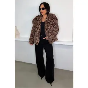 Kris Faux Fur Jacket - Leopard