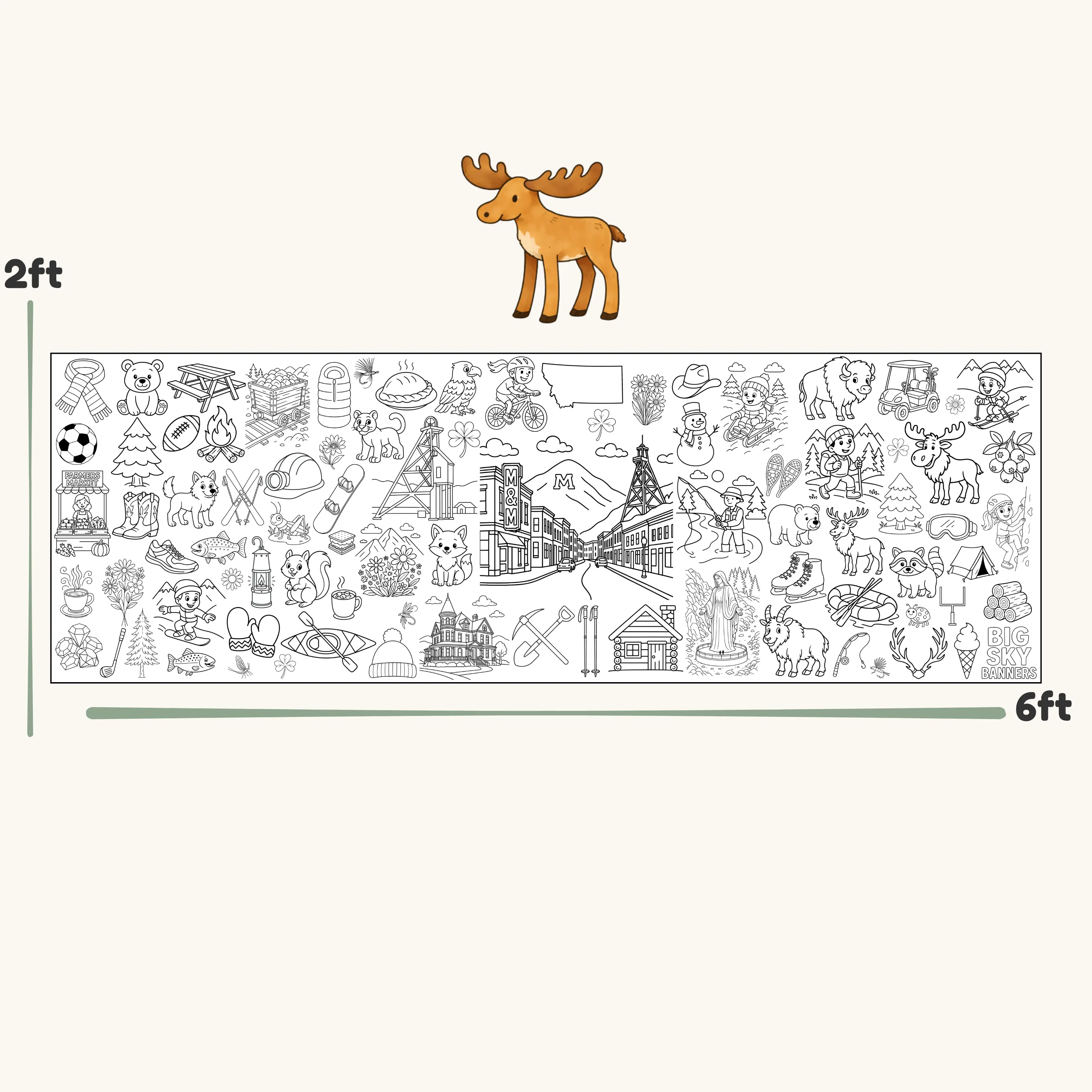 Butte, America Giant Coloring Banner