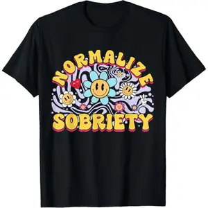 100% Cotton Sober Recovery T-Shirt – Normalize Sobriety Gift for Addicts