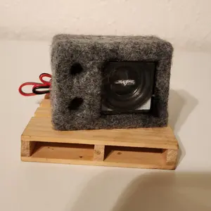 Bluetooth Speaker with Felt Covering for 1/10 RC Vehicles Compact & Practical for Indoor Outdoor Use Ideal for RC Enthusiasts