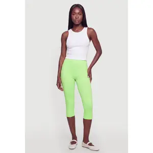 Trendy Mid Rise Capris Leggings
