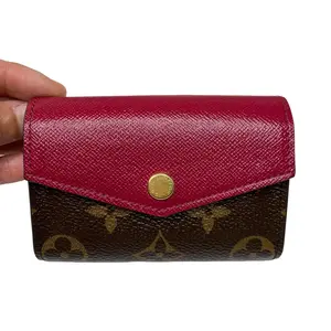 Pre-owned Louis Vuitton canvas and leather Small Leather Goods Sarah Multicartes Card Holder