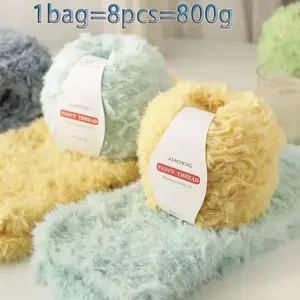 High-Quality Faux Fur Fiber for Crafts, Soft and Skin-Friendly for Knitting Scarves, Hats, Blankets and Pet Clothes, Beginner Friendly