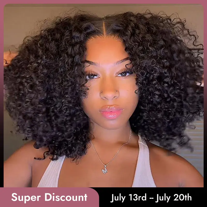 [Summer Sale] Wiggins Hair Short Curly Wigs 7x4 Pre Cut Ready To Go Glueless Wigs Ready To Wear Human Hair Beginners Friendly 13x4 Lace Frontal Wigs Pre Plucked Wigs Pre Bleached Wig #weeklydeals #DealsForYouDays