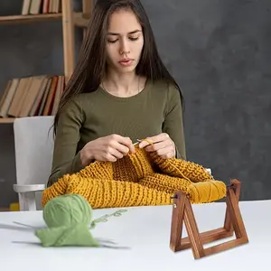 Wooden Yarn Ball Holder and Horizontal Yarn Organizer, Perfect Crafting Tool for DIY Enthusiasts, Ideal Gift for Knitters and Crochet Lovers