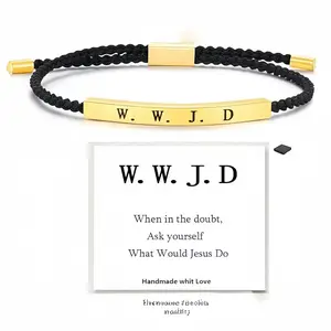 ORELLE 14k gold Plated Adjustable MatchingInspire Bracelet GOD IS IN W.W.J.D/CONTROL - Elegant Design with Unique Patterns and Letters casual daily wear accessory jewelry  under  50 reputation  bracelet
