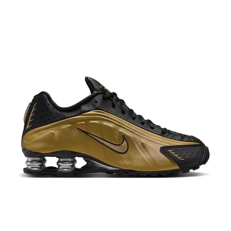 (WMNS) Nike Shox R4 'Black Metallic Gold' AR3565-005