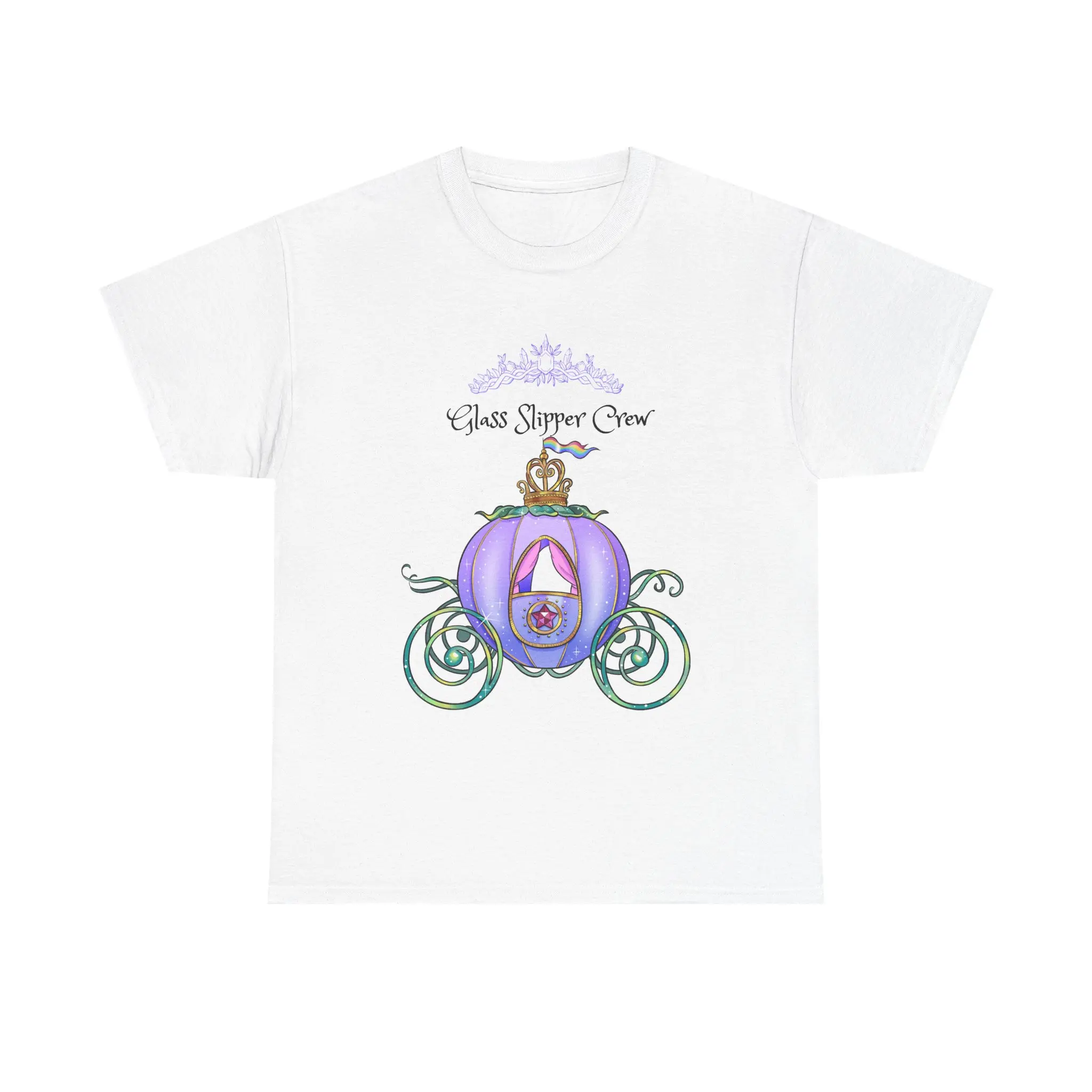 Whimsical Fairy Tale Tee, Magical Shirt for Dreamers, Glass Slipper Crew T-Shirt, Fantasy Apparel, Gift for Disney Lovers