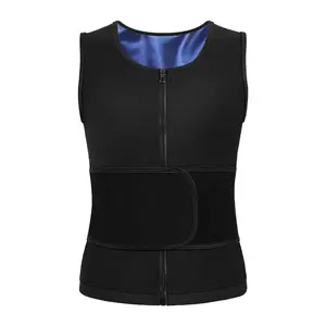 Men's X-Type Compression Solid Sports Vest - Thermal Sauna Waist Trainer with Zip, Adjustable Strap, Reusable Techwear for Intense Workouts, Sweat Body Shaper Gym Activewear Layer
