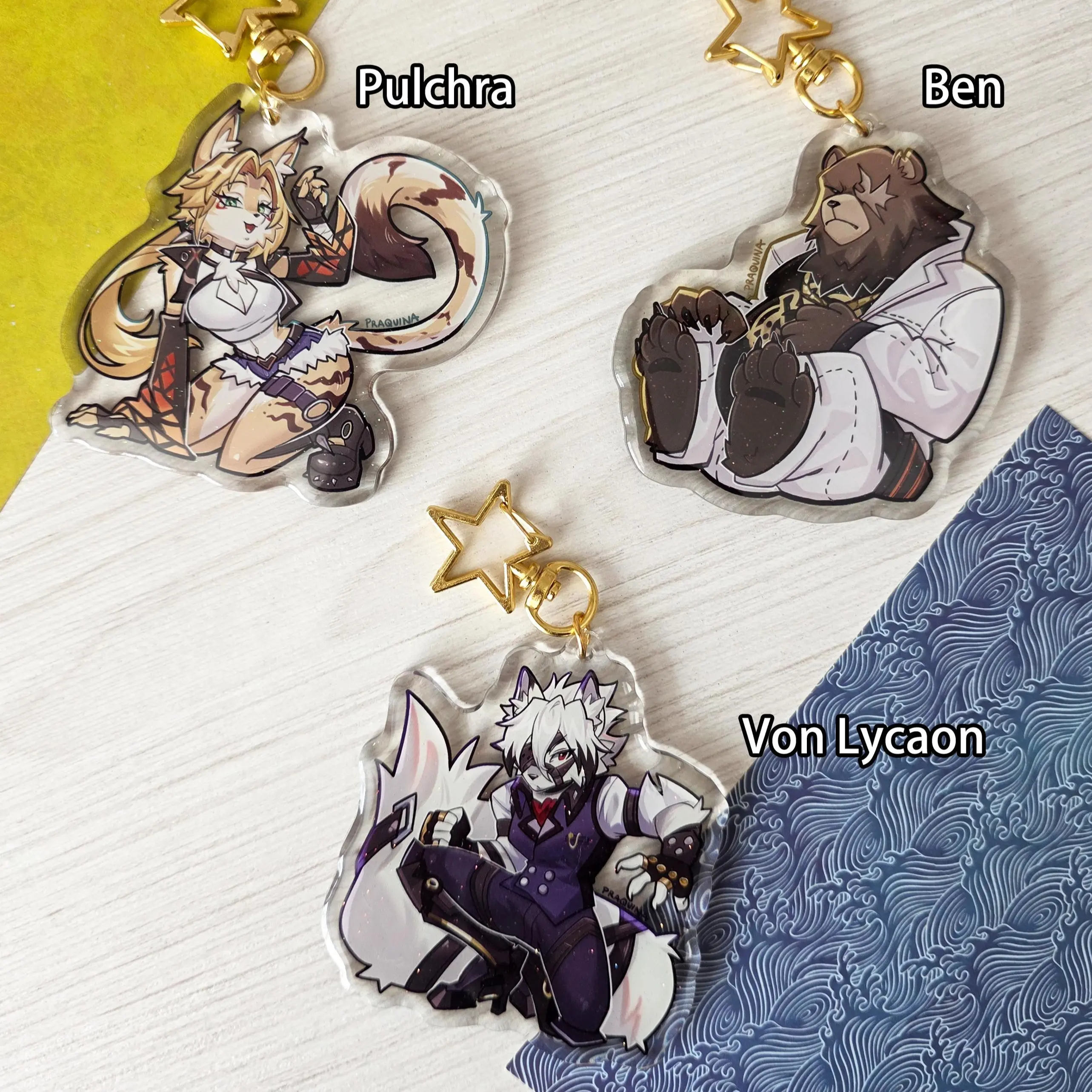 Acrylic Keychains: ZZZ Von Lycaon, Ben, Pulchra, zenless zone zero