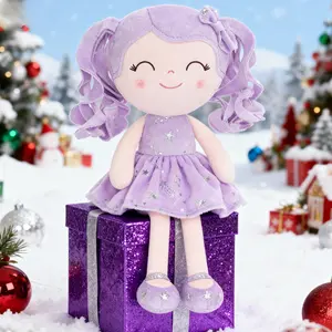 Gloveleya Plush Doll 12 Inch Curly Hair Princess Design Soft Baby Girl Dolls for Girls Ages 0-6 Perfect Birthday Christmas & Baby Shower Gift Adorable Nursery & Preschool Playtime Companion - Friendship