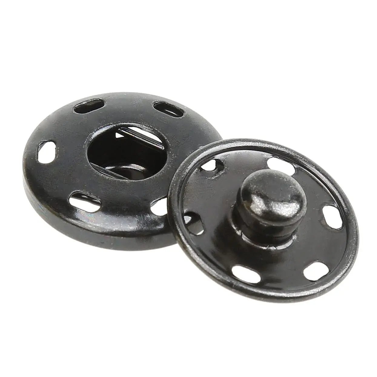 Sew-on Snaps Gunmetal Press Buttons Pack Of 10  3/4" / 19mm
