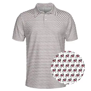 Men’s Classic Golf Polo Shirt with Standing Bulldog Logo, Ideal for Game Days and Tailgates