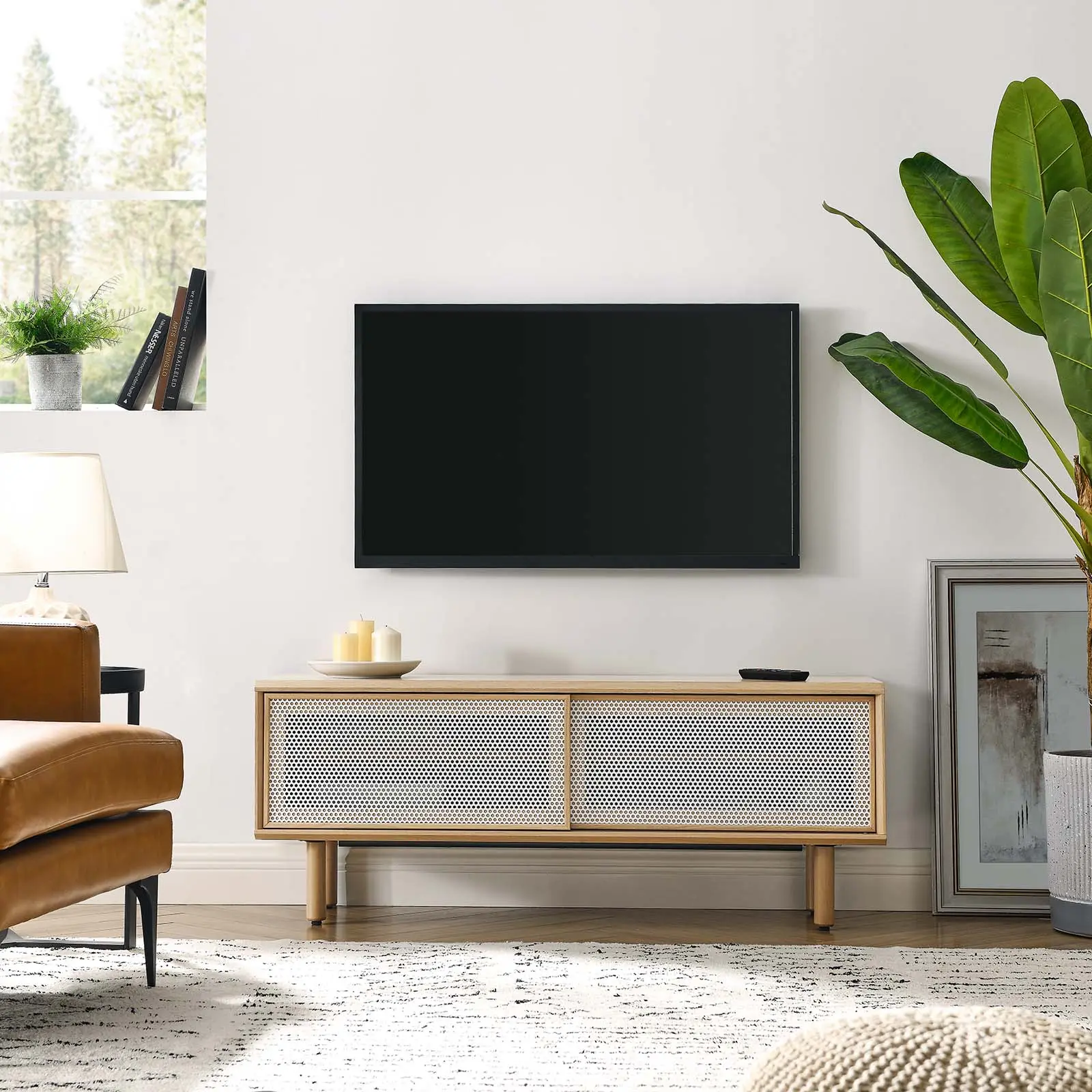 Modway Kurtis 47" TV Stand in Oak