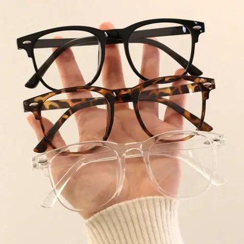 Classic Eyeglasses, Blue Light Blocking Glasses, Fashion Eyeglasses for Women & Men, for Work, Daily Clothing Decor, Leopard Pattern Eyeglasses, for Student Daily Use