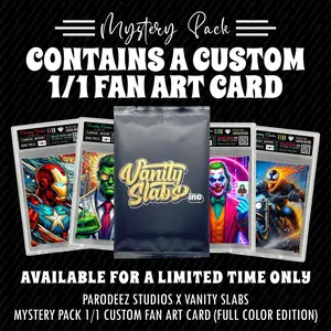 Non-Sport Custom Art Mystery Slab (1/1 Variant)– Encapsulated Luxury Collectible | Silver, Gold, Metal or Glass Edition